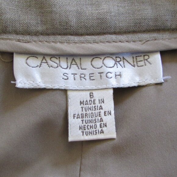 CASUAL CORNER Stretch Women's Beige Full Length Wool Skirt Lined Size-6 - Picture 5 of 12